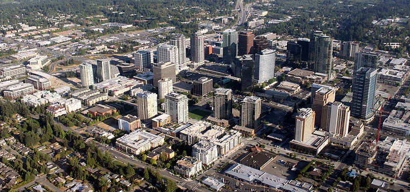 Aerial view of Bellevue, Washington